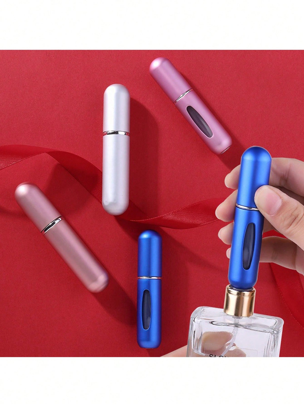 A 5ml Perfume Bottle With Bottom Filling, Self-Pump Type, , Refillable Spray Bottle, Portable Cosmetic Bottle