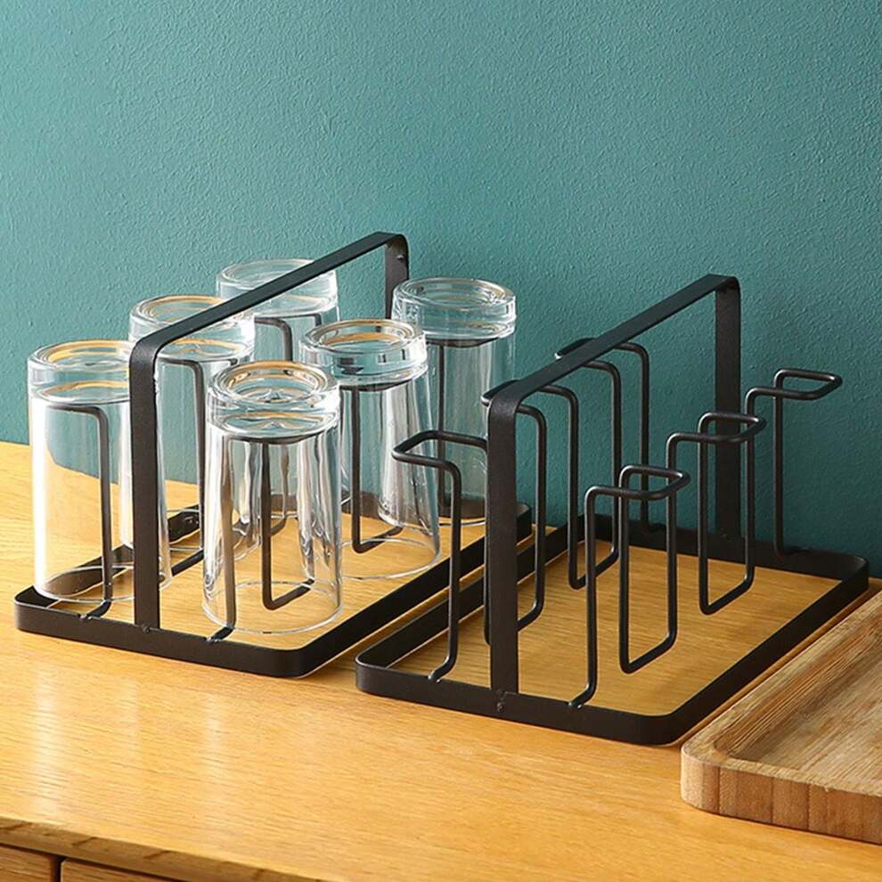 1pc Glass Cup Drainage Holder, Creative Home Storage Cup Rack For Hanging Upside Down