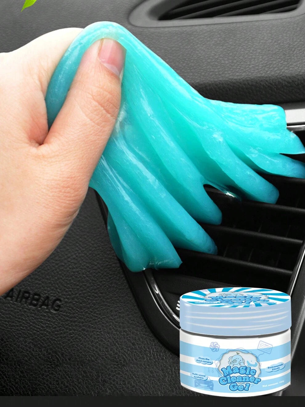 1pc Car Cleaning Gel: Magic Dust Remover, Glue Remover, And Keyboard Cleaner - Auto Cleaning Accessories For A Spotless Ride! Available In Can 160g / Experience Bag 70g ,Car Accessories