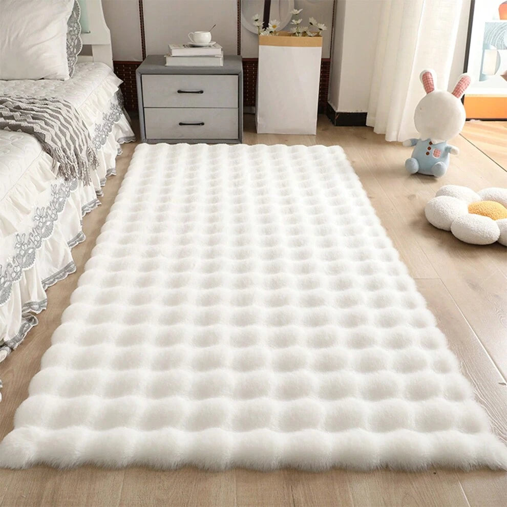 Creamy Plush Carpet Area Rug For Bedroom, Living Room, Bedside, Sofa, Coffee Table