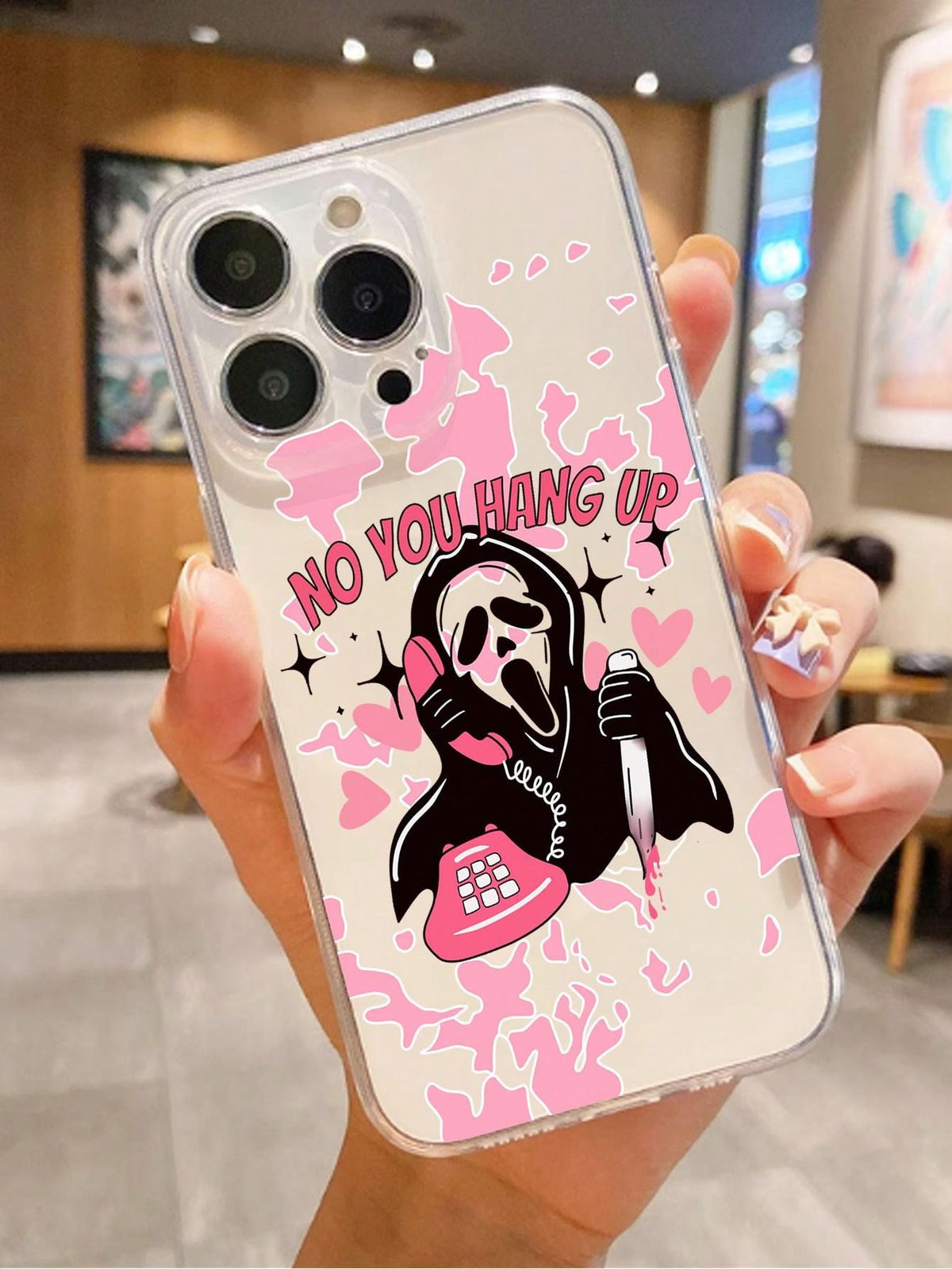 Halloween Ghost Phone Case With Anti-Fall Soft Shell Compatible With IPhone 15/15 Plus/15 Pro/15 Pro Max/14 Pro Max/14 Pro/14 Plus/14/13Pro Max/13pro/13/13mini/SE3/7/8/SE2/12 Pro Max/12 Pro/12/12 Mini