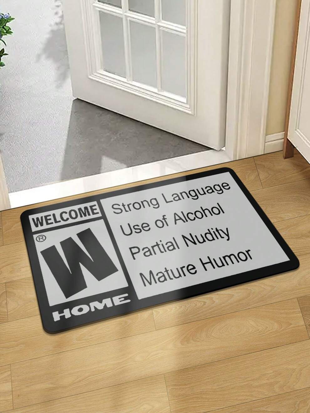 1pc Letter Print Entryway Door Mat, Decorative Floor Rug