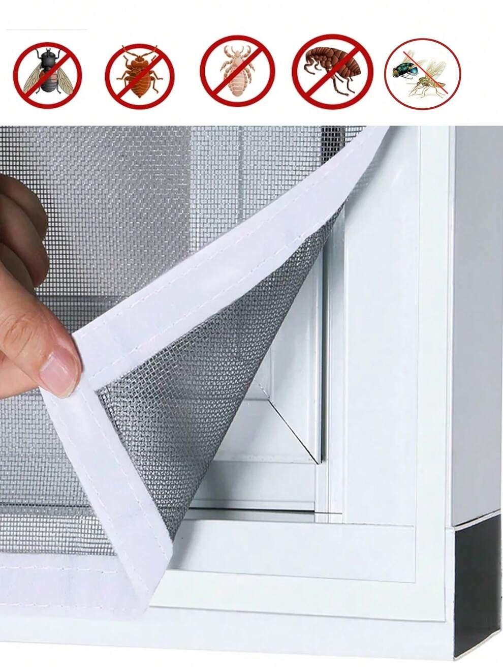 1PC Anti-Mosquito Window Screen Self Adhesive Window Mosquito Net Summer Insect Proof Door Mosquitonet For Windows,Detachable Invisible Fly Screen