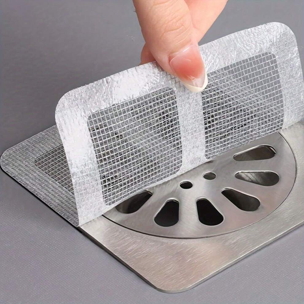 Drain Strainer Cover For Hair Stopper, Disposable Shower Drain Hair Catcher, Disposable Hair Catchers For Shower, Floor Sink Strainer Filter Mesh Stickers, Hair Stopper For Bathroom Bathtub, Bathroom