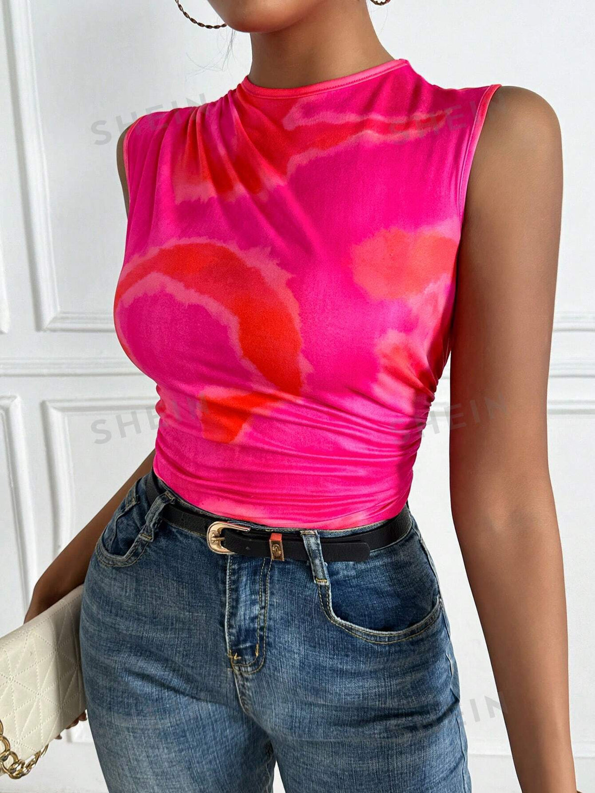 SHEIN Privé Tie Dye Tank Top For Summer