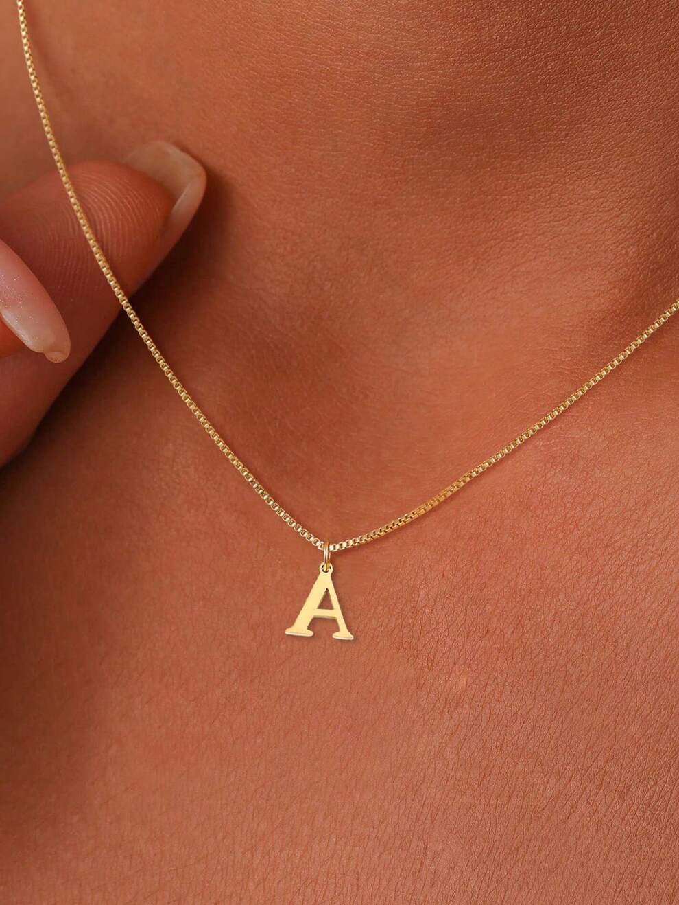 1pc Name Initial Necklace For Women Stainless Steel Jewelry Simple A-Z Alphabet Pendants Choker Letter Necklaces Fashion Party Gifts