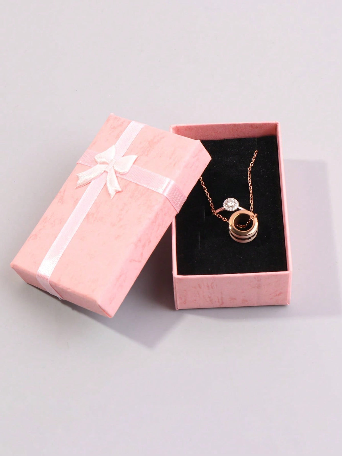 Universe And Earth Gift Box For Necklace And Ring, Pink Solitary Pack,Gift For Valentine's Day