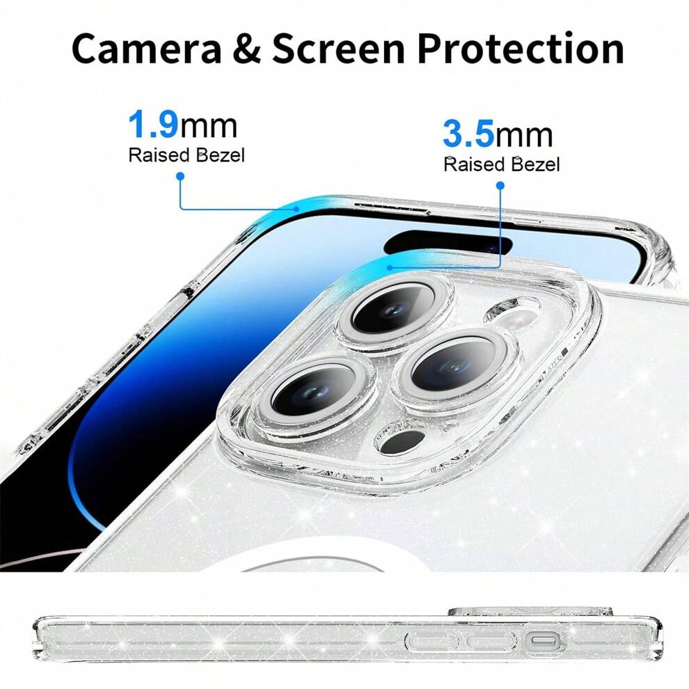 1 Magnetic Double-ring Transparent Shell + 3 Pieces Of Tempered Film