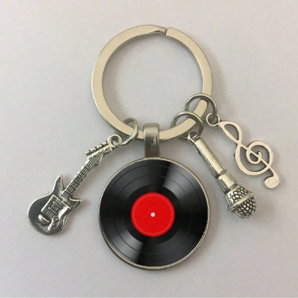 Simple Classic Style Vinyl Record Keychain For Men, Retro Phonograph Record Keychain, Music Gift For Fans,Gifts For Couples Thank You Gifts Teacher Accessories