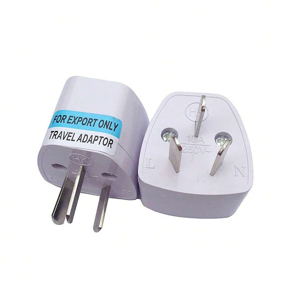 2PCS/PACK US To Australia / New Zealand / Fiji Travel Adapter Plug For USA/Universal To Australian Type I Power Plugs White