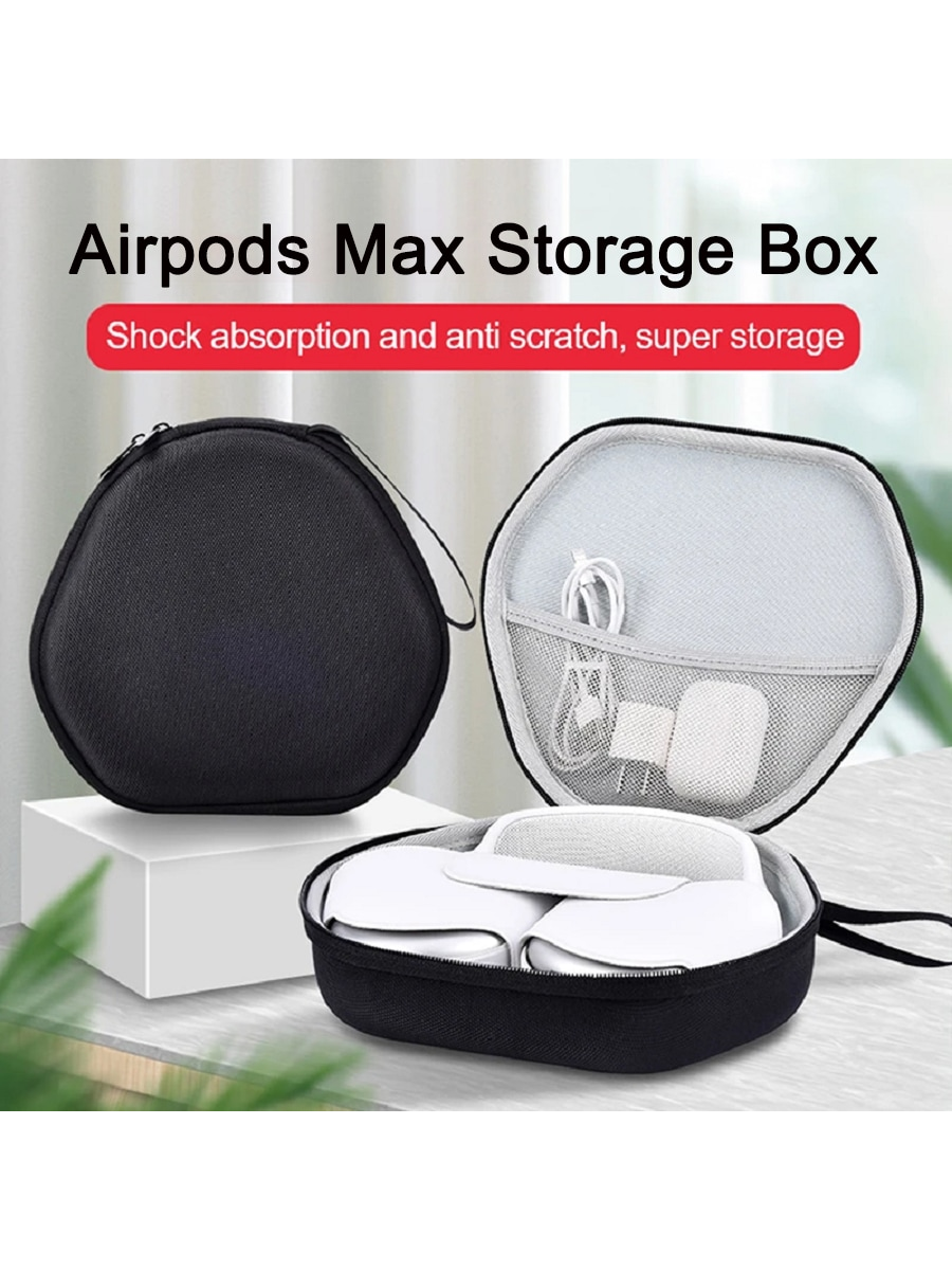 1Pc Waterproof Portable Headset Protective Case Compatible With Airpods Max Headphone Storage Box Carrying Case Cover