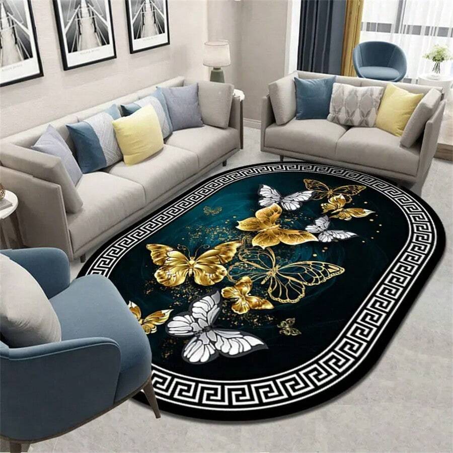 1pc Crystal Velvet Carpet, Entryway/Kitchen/Living Area Rug, Soft Water Absorbent Anti-Slip, Four Seasons Universal