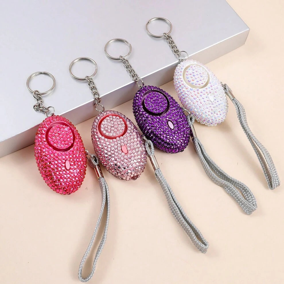 Party 1pc Valentine'S Day Gift Outdoor Safety Survival Multi-Flash Crystal Portable Light & Alarm Keychain Gift (For Friend, Classmate)