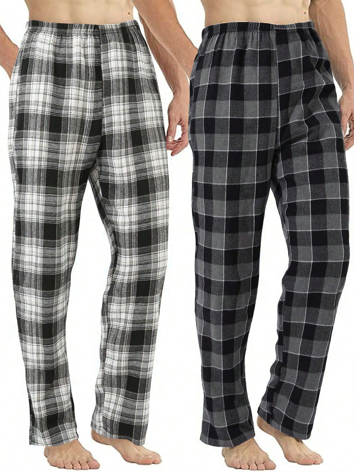 Men's Checkered Print Casual Lounge Pants