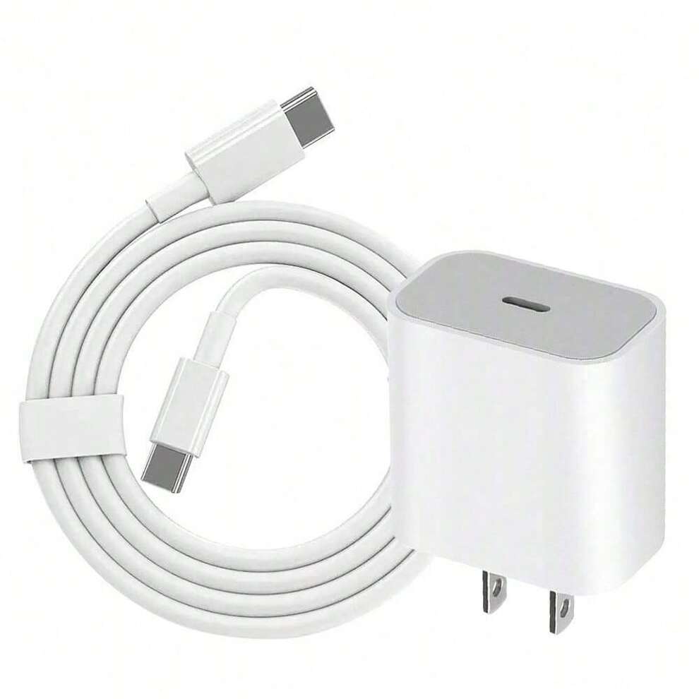 1-3 Set 20W Fast Charger Adapter + 100cm/3.3ft USB C Data Cable Compatible With IPhone 15 All Series,Ipad Air4/5 Charging Set