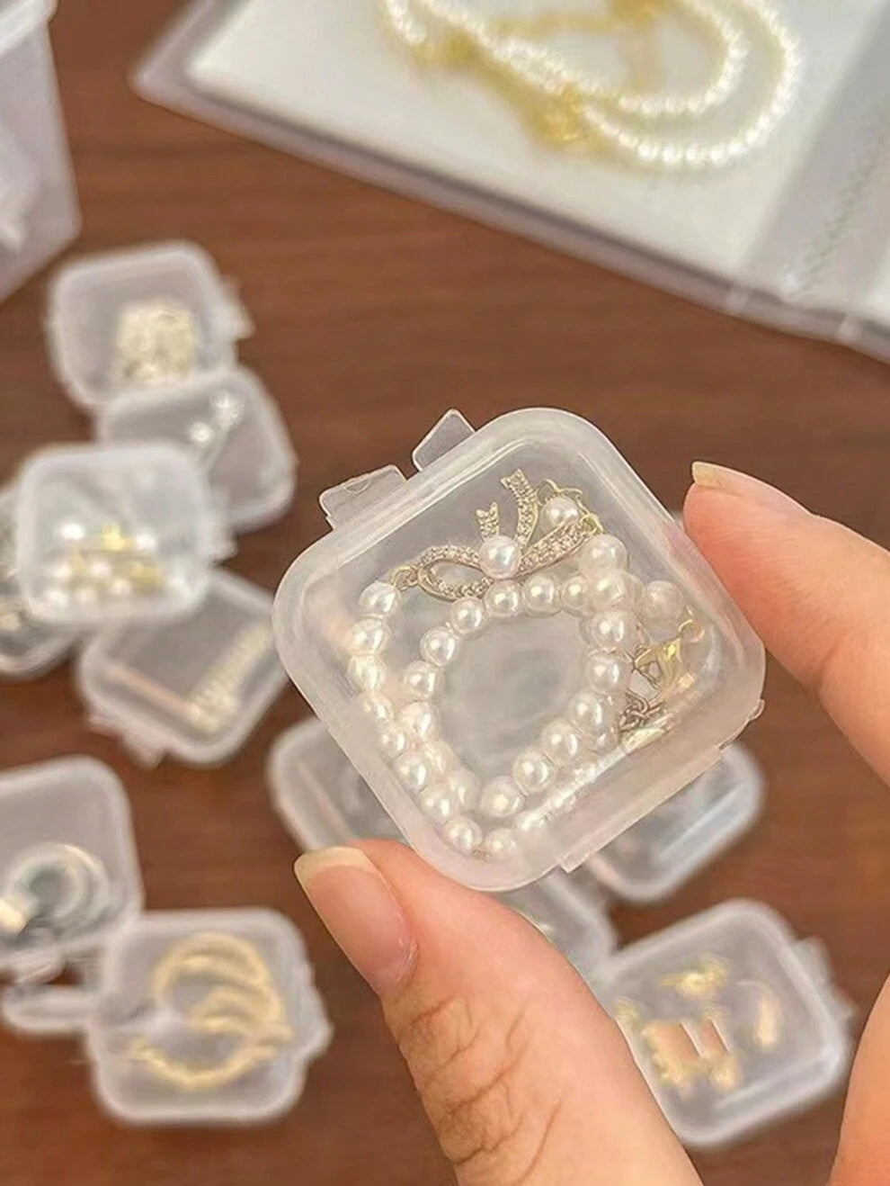 5pcs/10pcs/20pcs Clear Jewelry Box Mini Clear Jewelry Storage Box Multifunctional Portable Organizing Box Jewelry Holder Jewelry Organizer Jewelry Storage Bag Jewelry Accessory For Rings Earrings Neck