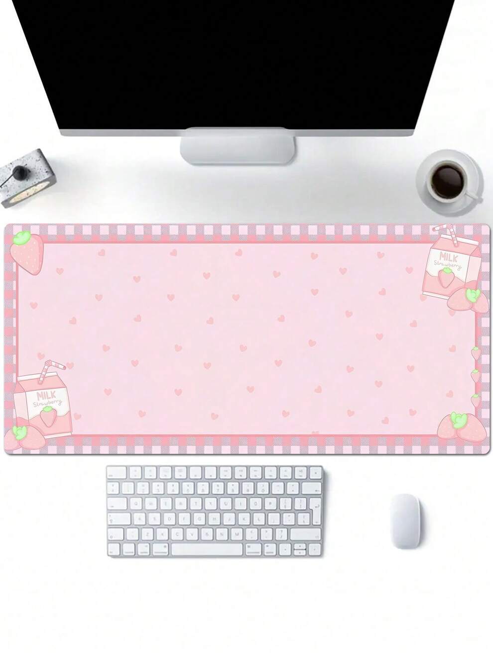 1pc Pink Theme Patterned Anti-Slip Mouse Pad For Gaming And Work, 4 Sizes Available