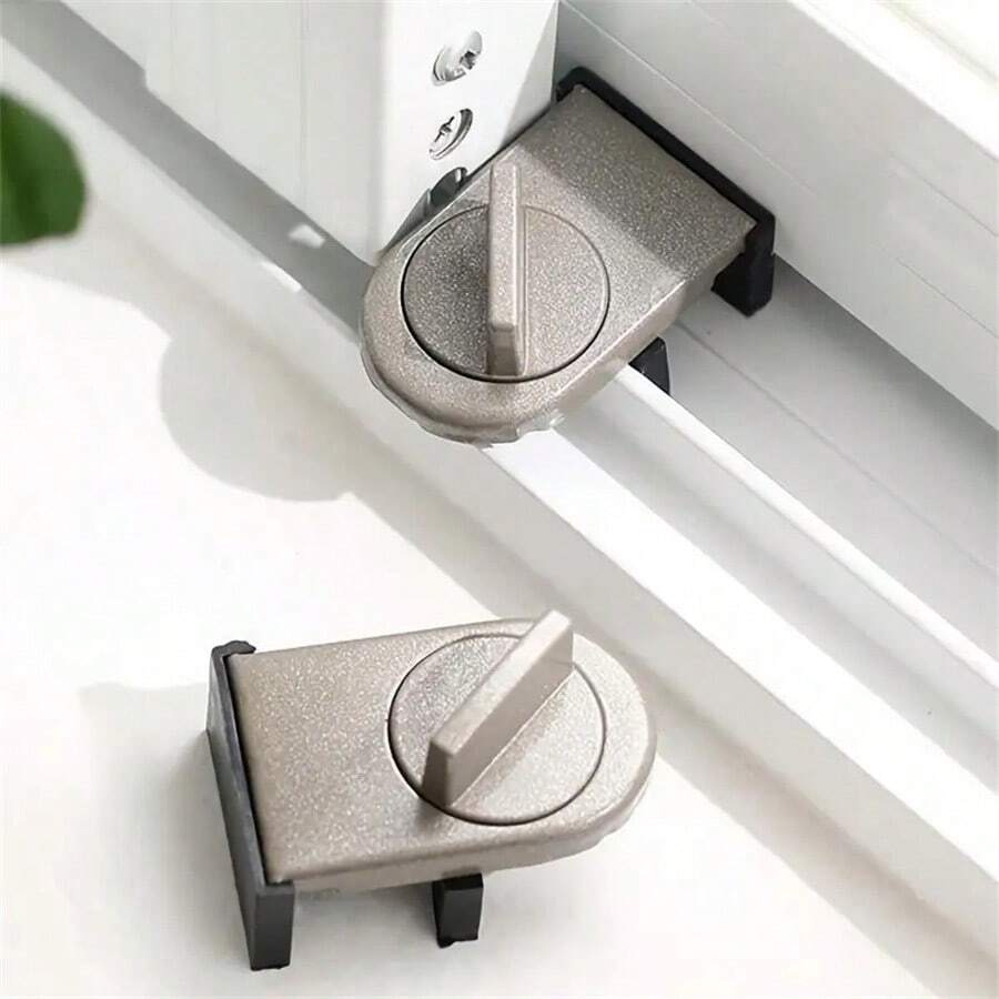 Aluminum Alloy Sliding Door & Window Lock With Pinch-Proof, Anti-Theft, Anti-Fall And Secure Bolt Features