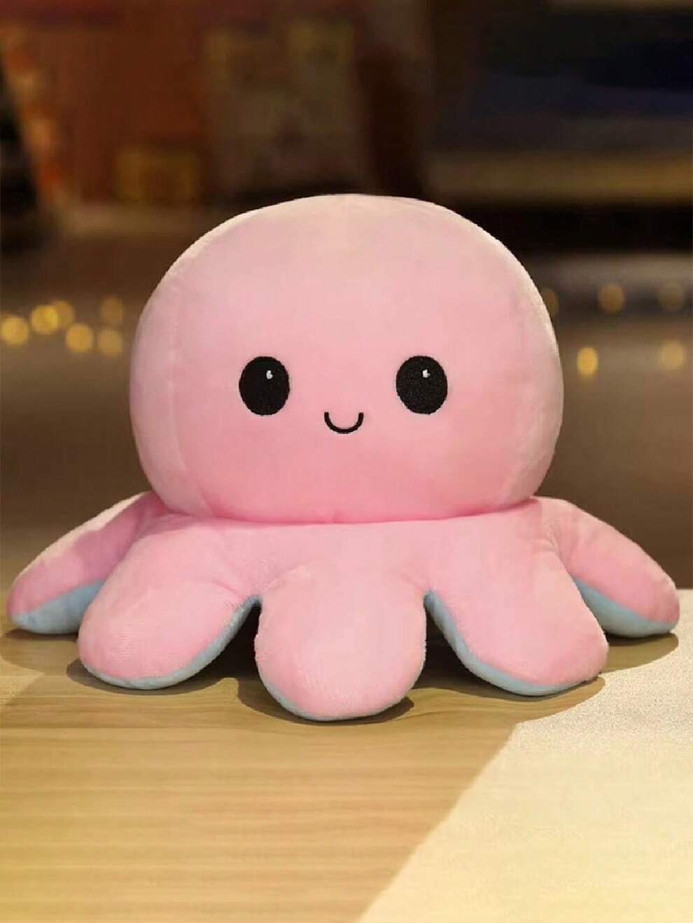 1pc Reversible Plush Octopus Toy, Mood Changing Octopus Doll, Stress Relief Toy