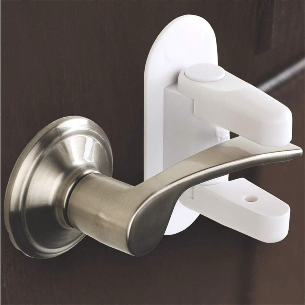 1pc Door Lever Anti-Lock Door And Handle Adhesive - Multifunctional Door Lock Anti-Unlock Device, Suitable For Stores, Shops And Hotels, Thin And Easy To Carry For Women's Safety Protection