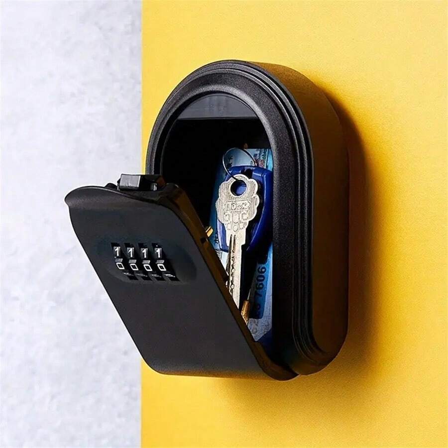 Plastic Key Box With Password Lock, Key Storage Combo, With Installation Accessories, Suitable For Construction Sites, Apartments, Renovations, And Factories