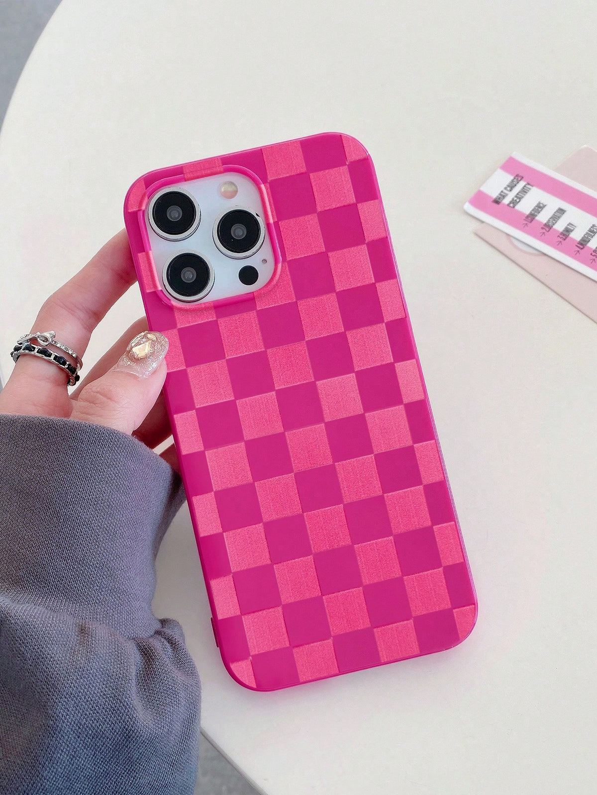 Checkered Print Fashionable All-Match Phone Case