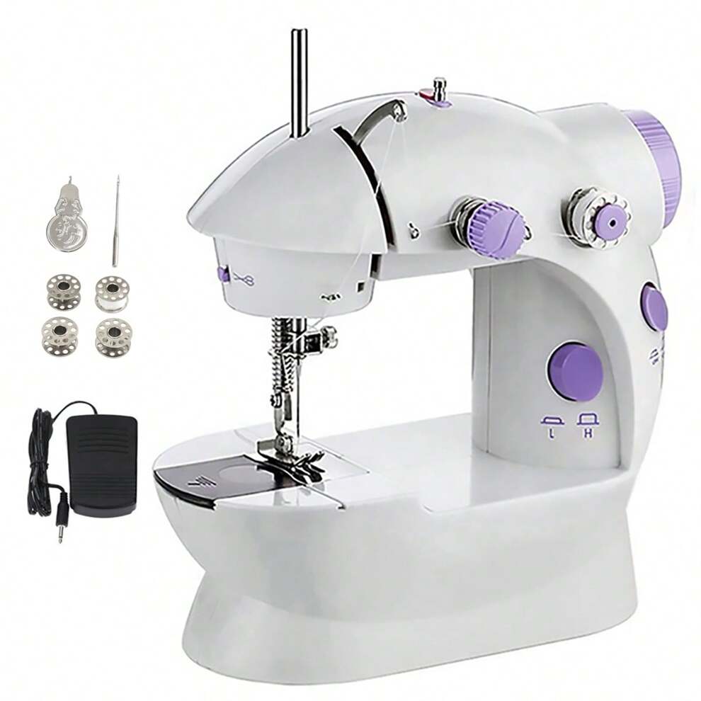 1 Set Mini Electric Sewing Machine Kit With Full Accessories, Multifunctional Automatic Household Desktop Sewing Machine, Suitable For Home And Manual Use, Compatible With Europe, Uk, Us