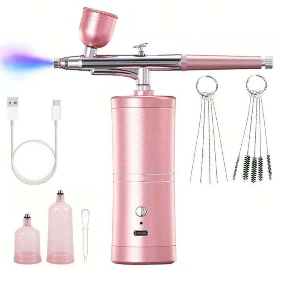 Airbrush/Airbrush Head, 1 Set Of 0.3mm Mini Air Compressor Kit Airbrush Sprayer, Suitable For Nail Art Tattoo DIY Craft Cake, Makeup, Painting Tattoo Craft And More, Mother's Day Gift, Gift For Friend