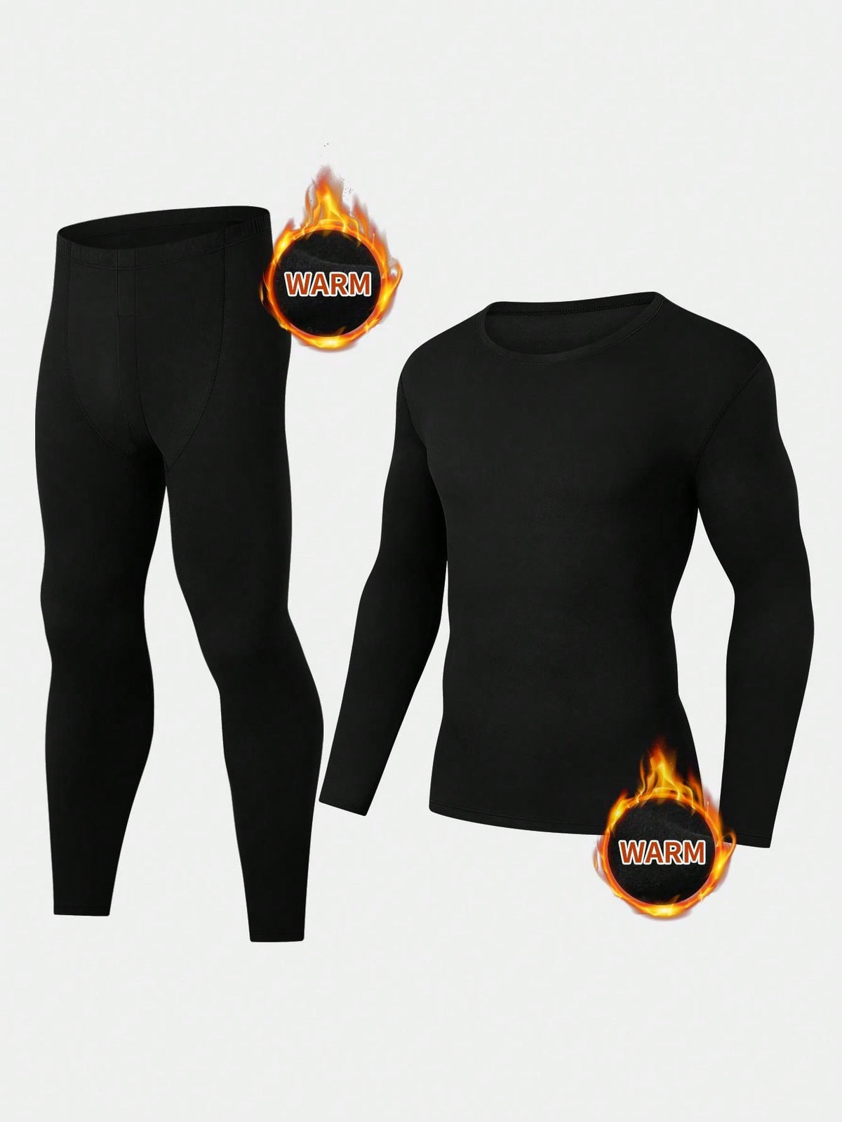 Men's Warm Set, Fashionable Casual Underwear For Autumn And Winter, Base Layer Thermal Long Sleeve Top And Bottom