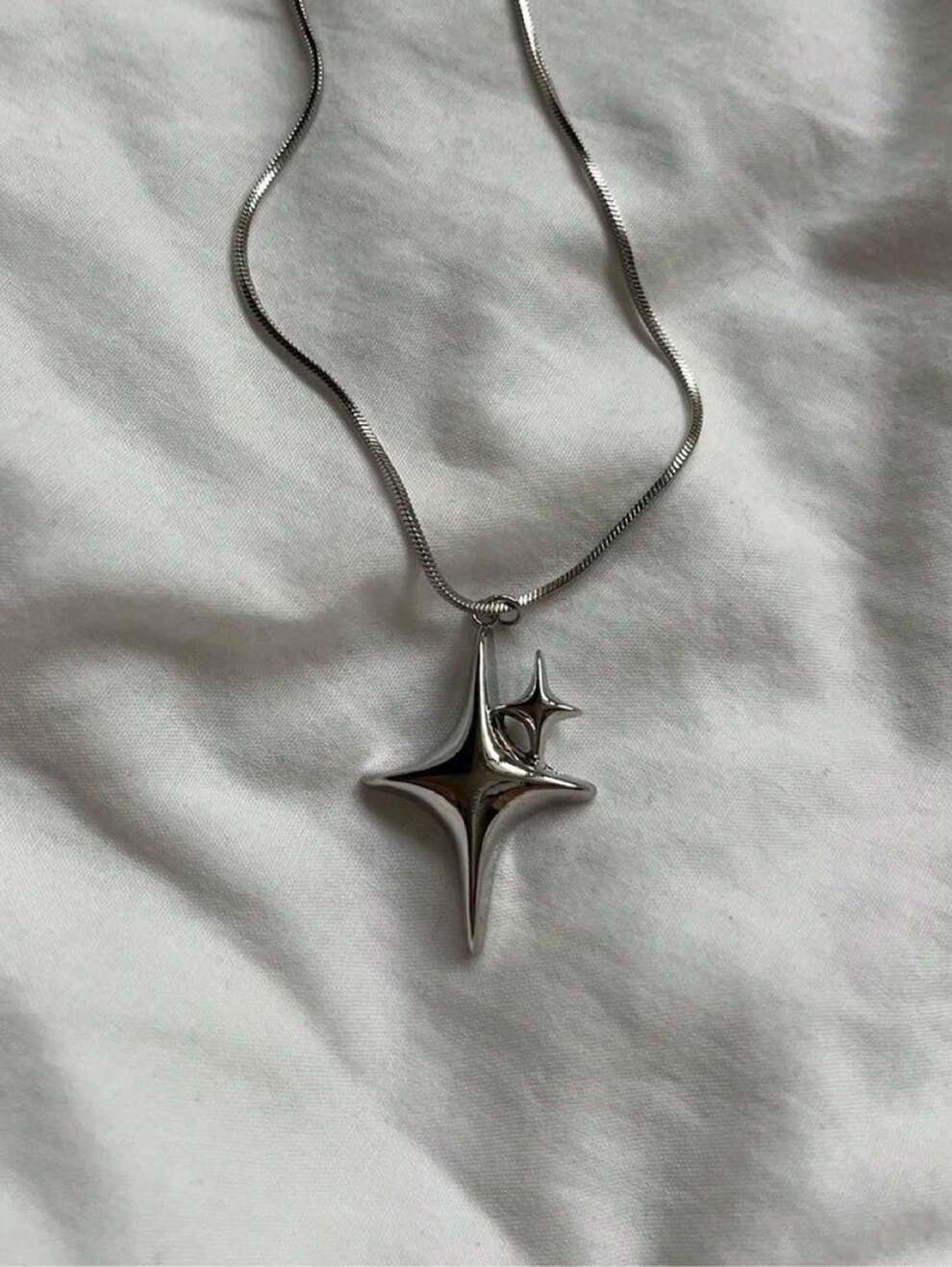 1pc Fashionable Star Decor Pendant Necklace Suitable For Women's Daily Wear