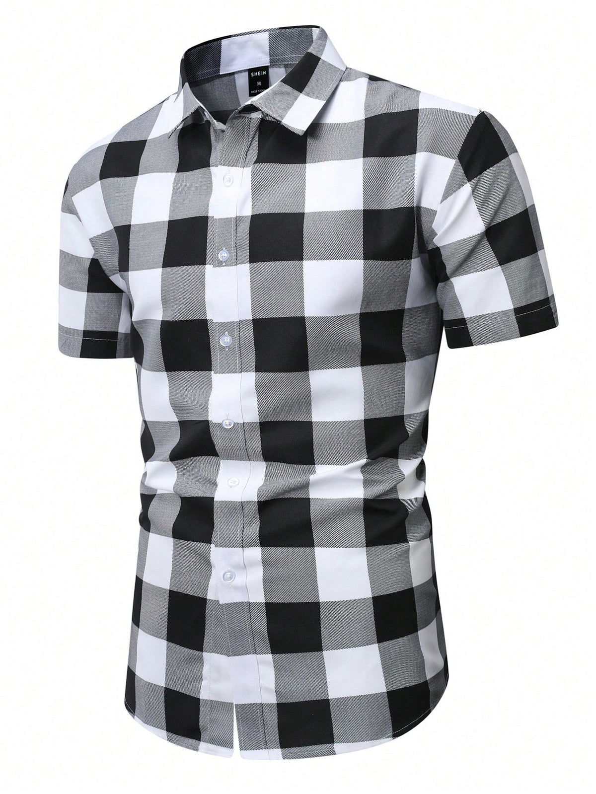 Manfinity Homme Men's Plaid Short Sleeve Shirt