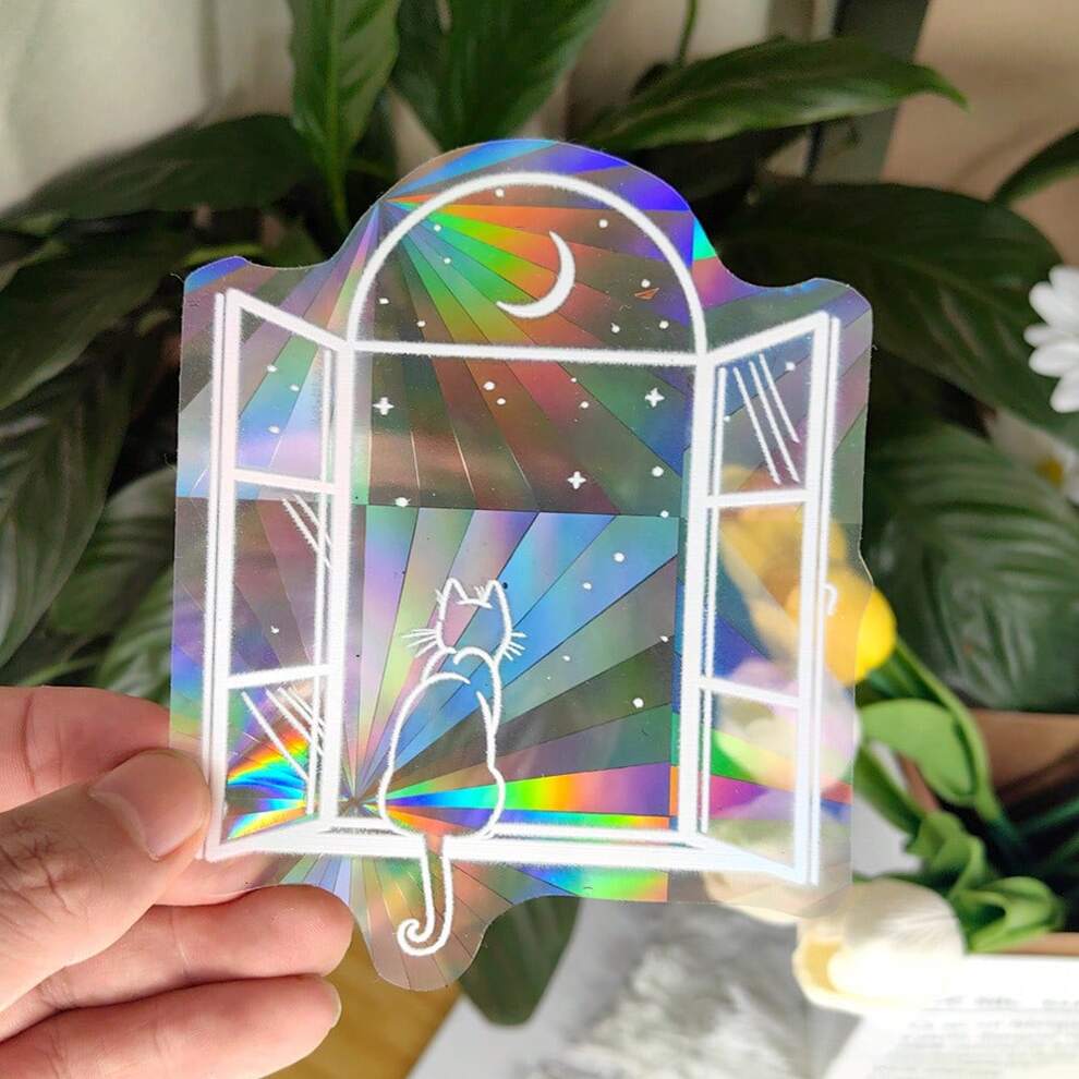 Sun Catcher Optical Rainbow Prism Glass Sticker Sun Catcher Pvc Window Decal Adhesive Decoration