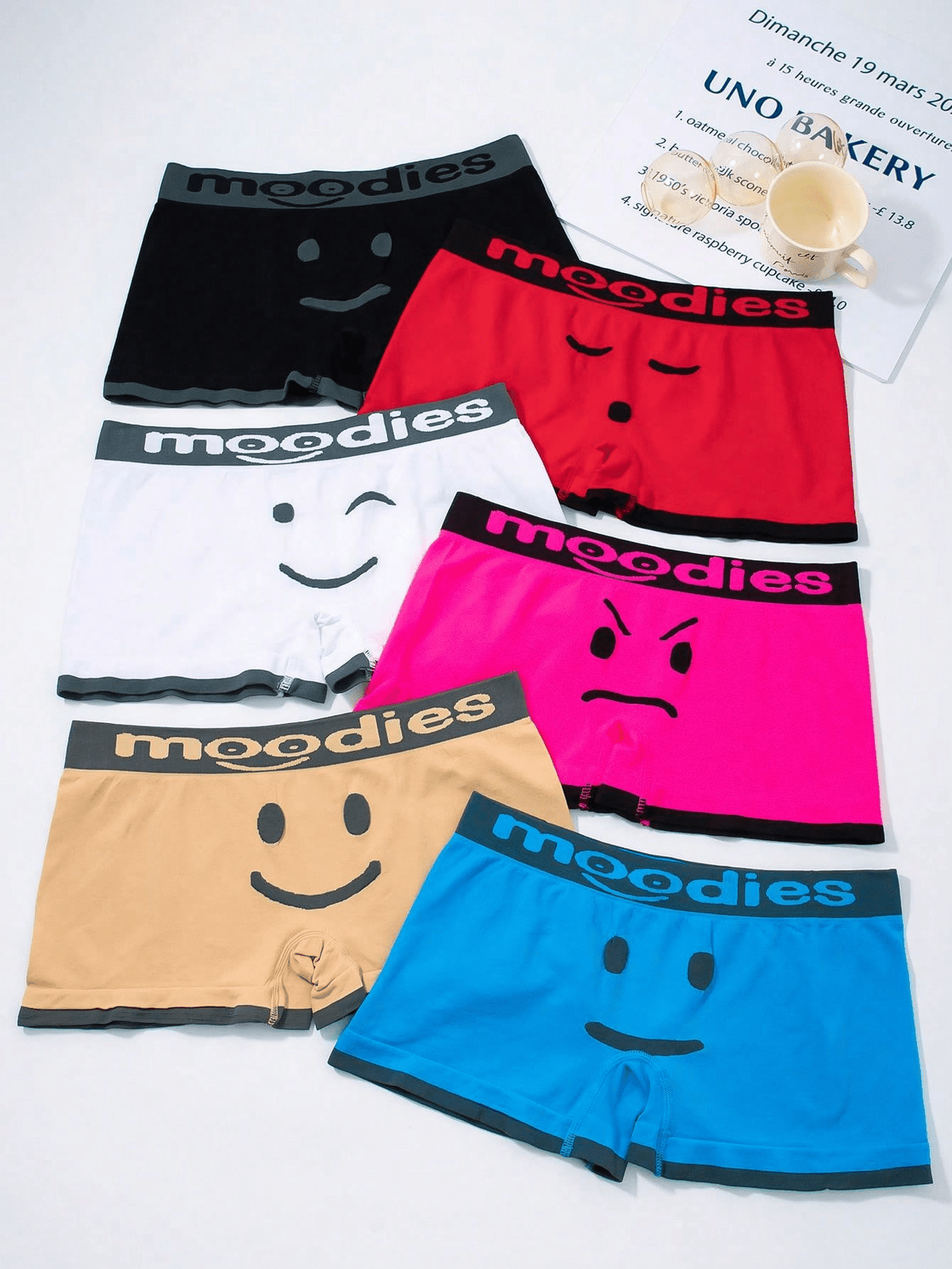 6pcs Women's Mid-Rise Boyshorts Panties Sports