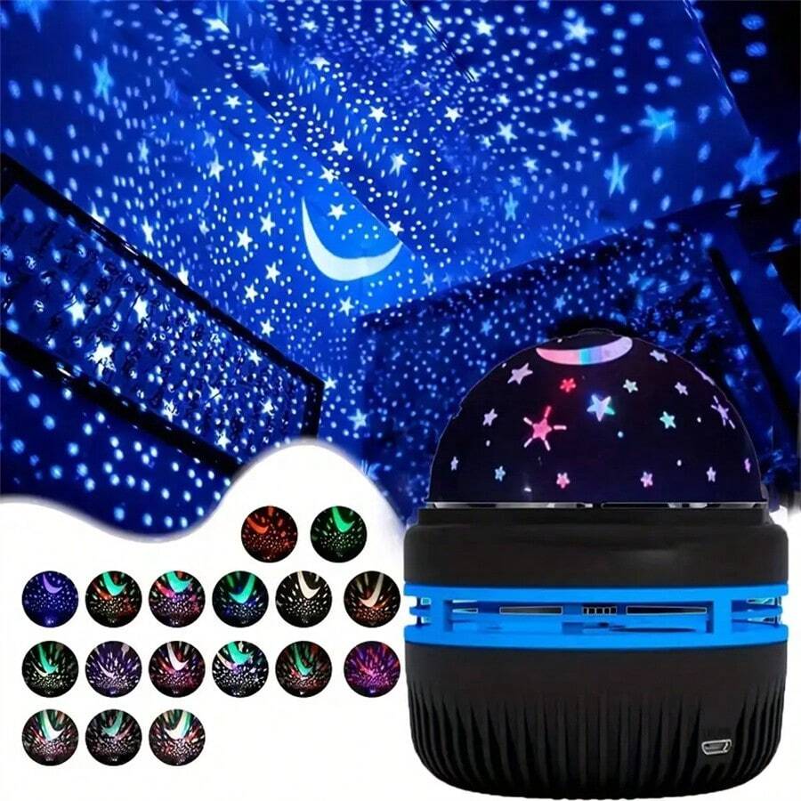 1PC USB LED Starry Sky Light Projector For Children's Bedroom Romantic Starry Night Light