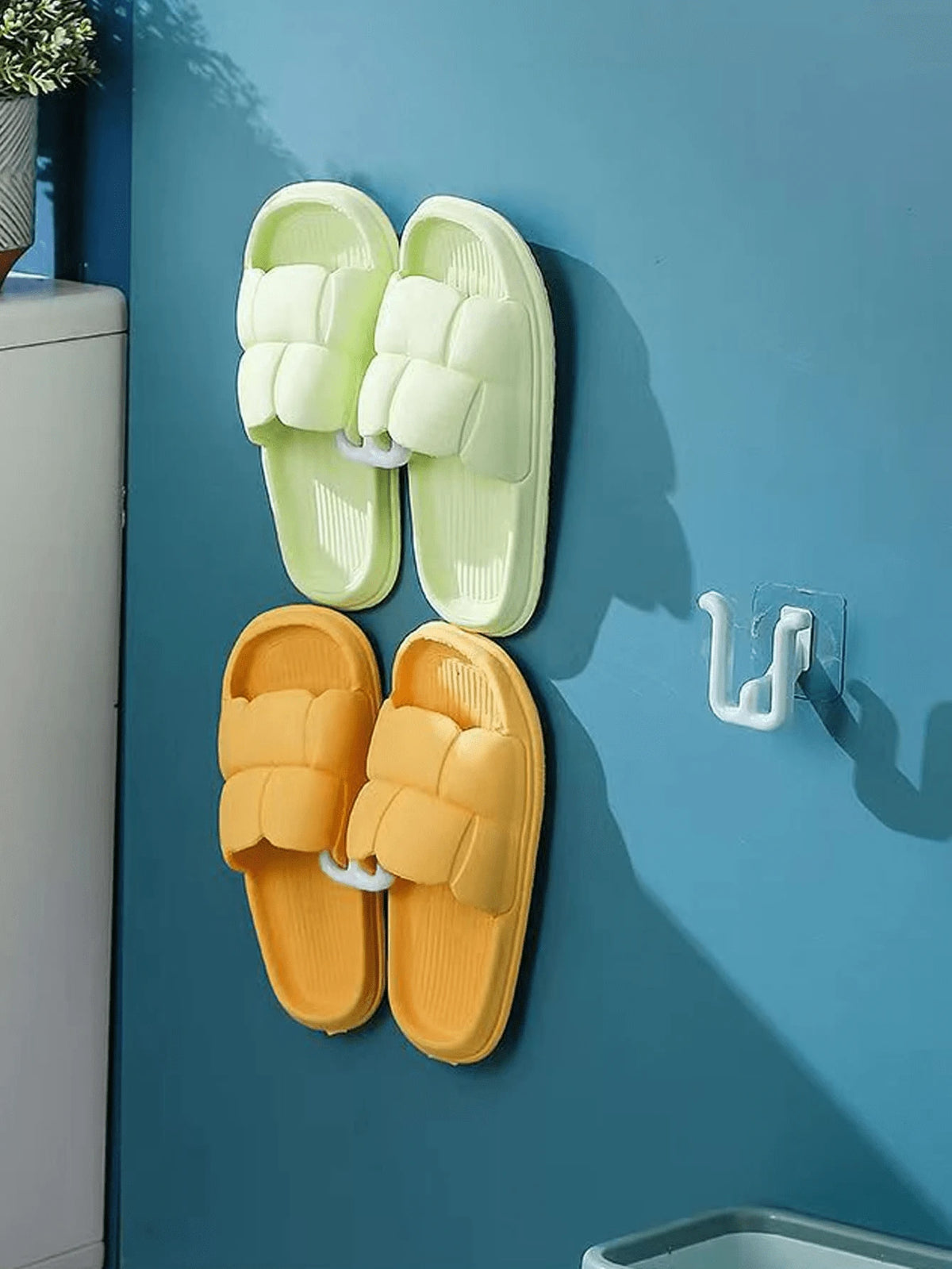 2pcs/4pcs/6pcs U-Shaped Slippers Wall-Mounted Shoe Rack