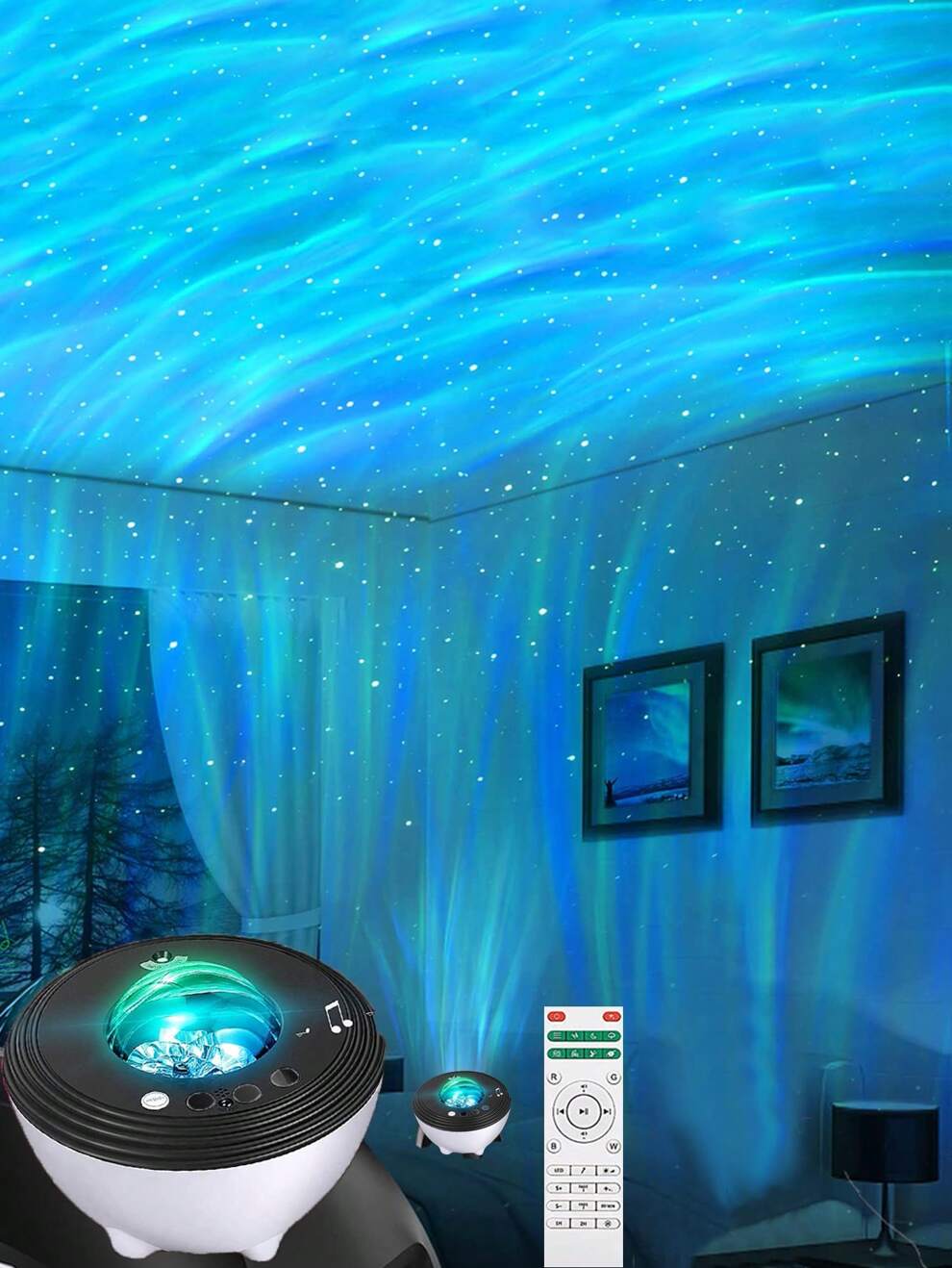 BASIC LIVING 1pc Star Projector Light With APP & Remote Control