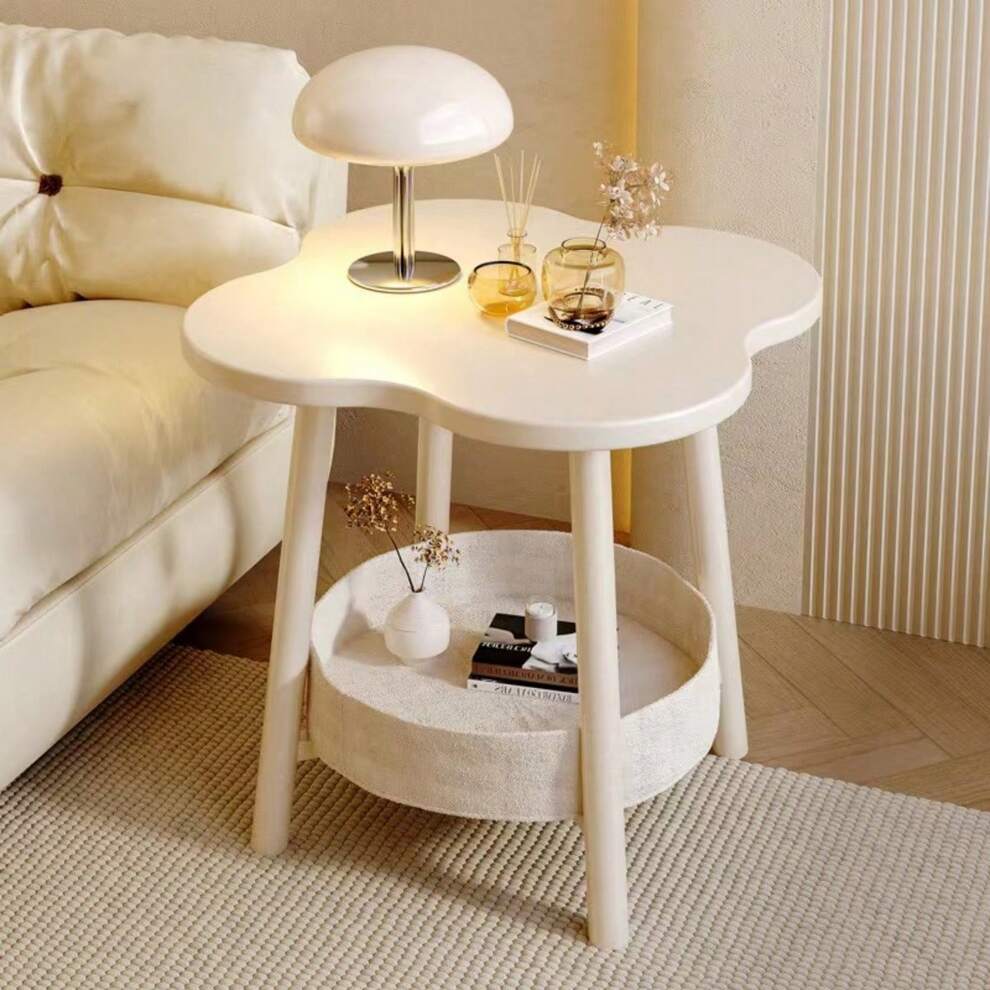 1pc Modern Minimalist Bedside Table With Storage Shelf, Home Sofa Mini Side Table, Bedroom Nightstand With Wheels