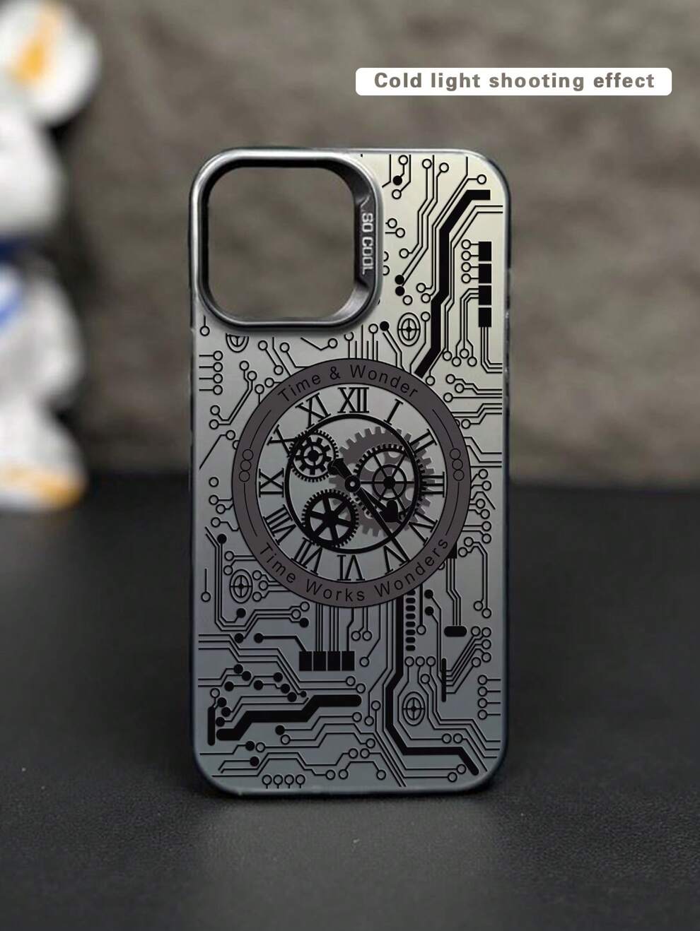 Men Father's Day 1pc Unique Fashionable Clock Circuit Board Printed Phone Case With Anti-Shock Feature, Compatible With Apple & Samsung Series