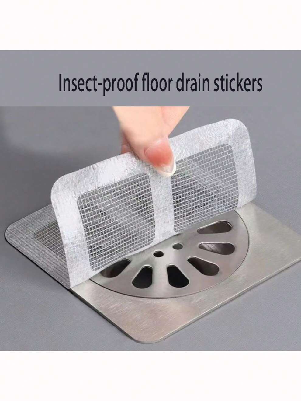 10pcs Disposable Drain Sticker, Kitchen Bathroom Hair Filter Mesh, Bug-Proof Floor Drain Sticker