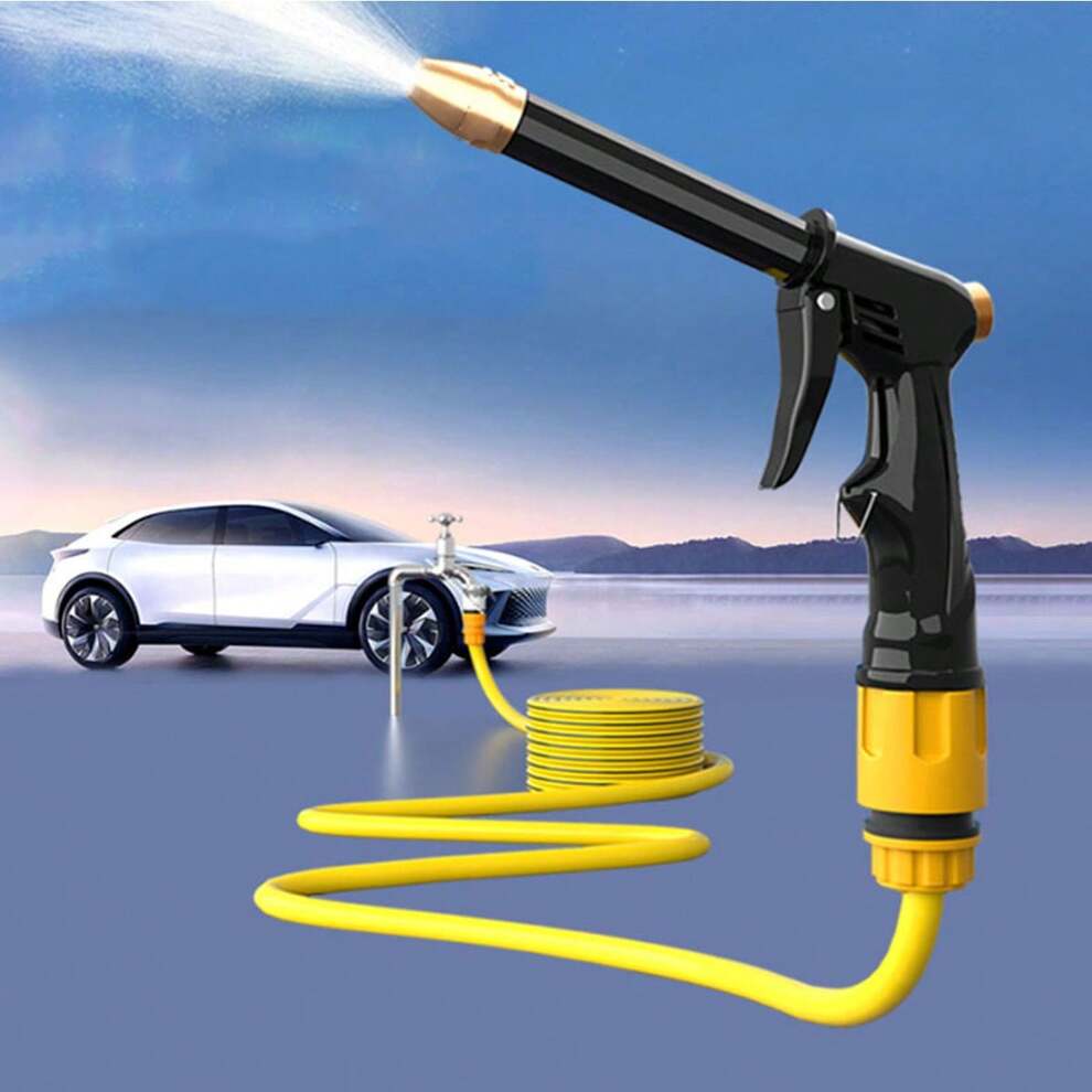 Durable Upgraded Black Plastic High Pressure Water Gun For Car Washing, Gardening, Bathing Pets, Household Cleaning