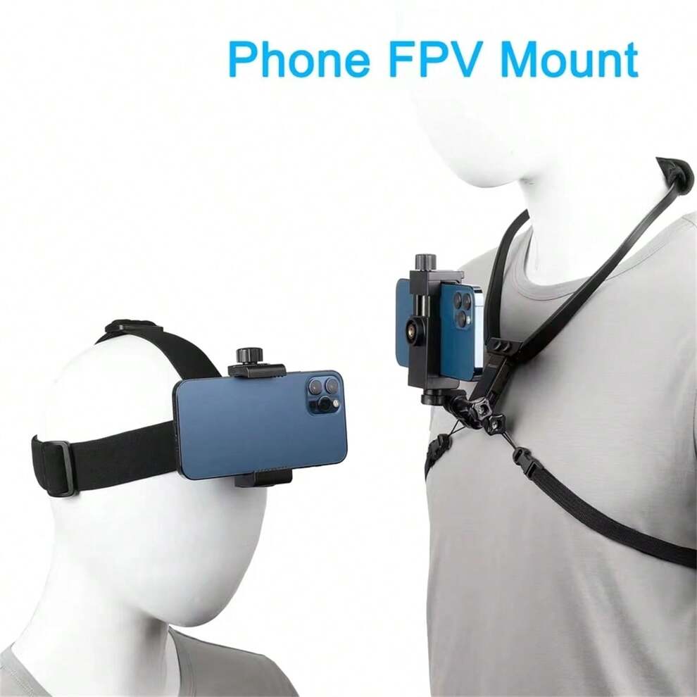 Head Mount | A Phone Holder Installed On The Head Of The Weasley, With A First Person Video Camera Holder And A Head Mount Compatible With The IPhone Smartphone (4-7 Inch) Camera