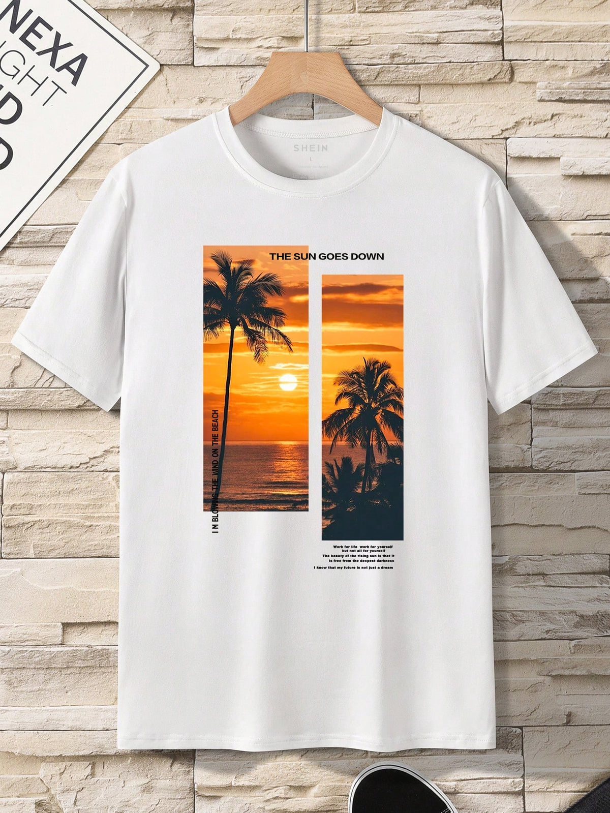 Men's Coconut Tree Printed Short Sleeve T-Shirt