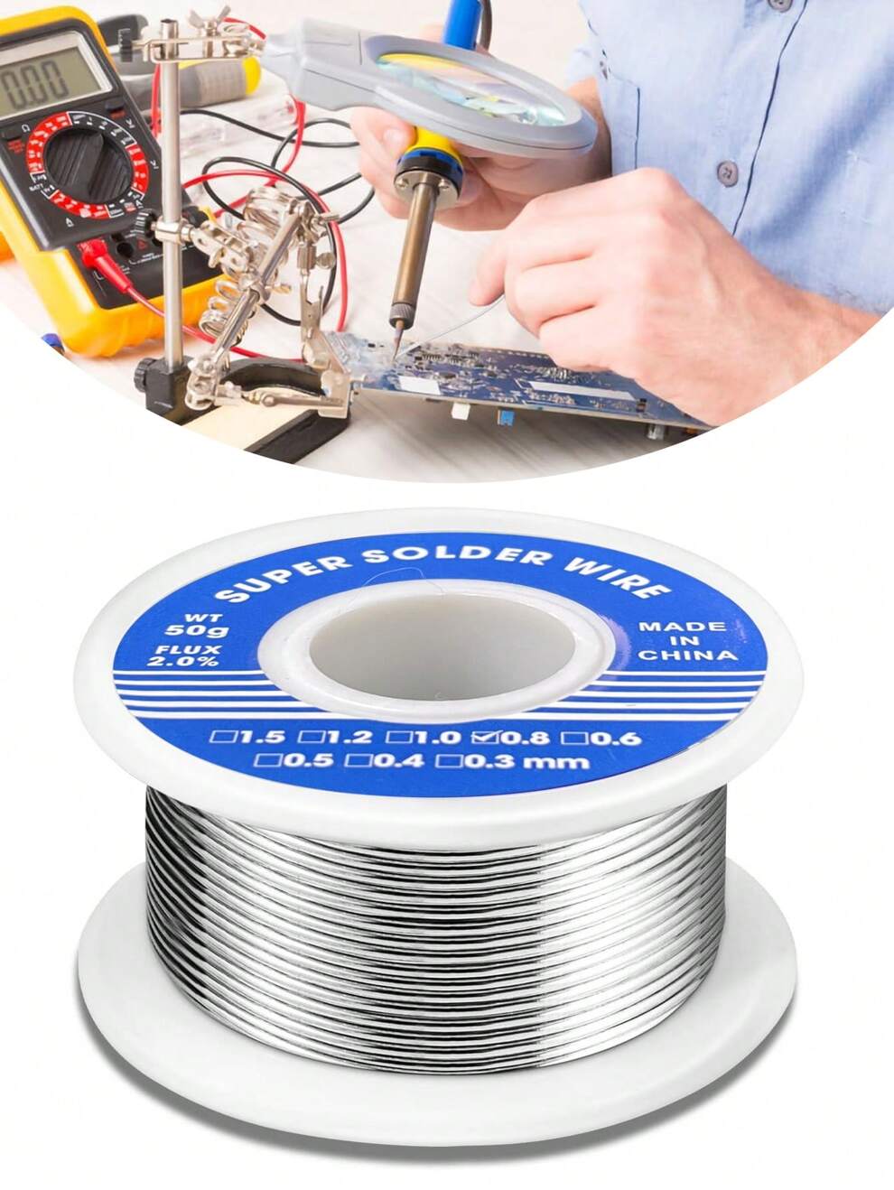 63-37 Tin Lead Rosin Core Solder, 0.6/0.8/1mm Wire For Electrical Soldering Contains 2.5% Flux