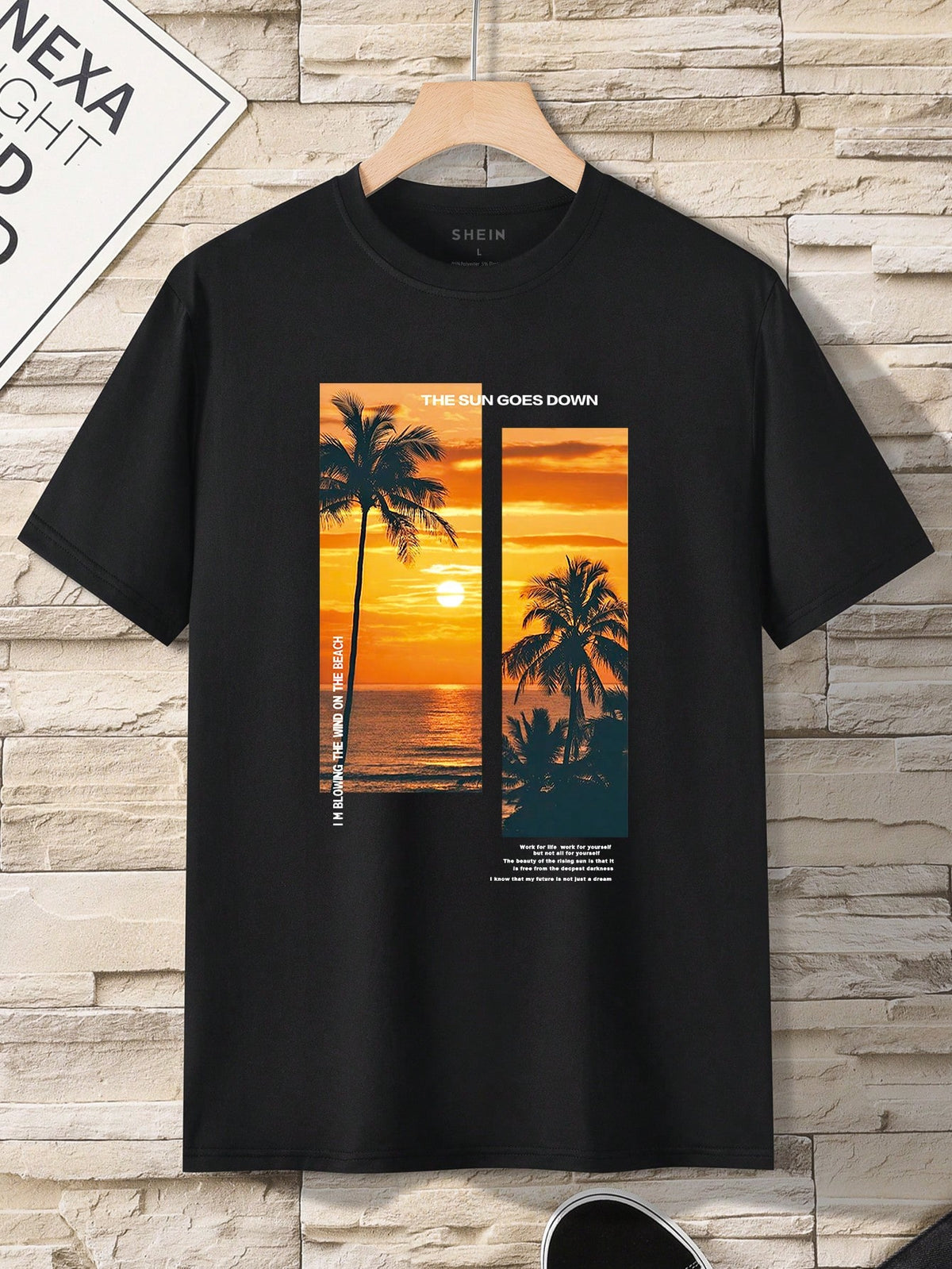 Men's Coconut Tree Printed Short Sleeve T-Shirt