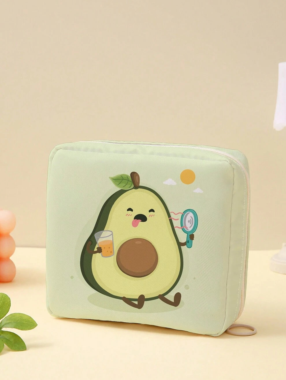 Cartoon Drawstring Sanitary Pad Pouch, Cosmetics Storage Bag, Portable Makeup Bag Cosmetic Bag Cosmetic Storage Organizer Cosmetics Bags Cosmetic Organiser