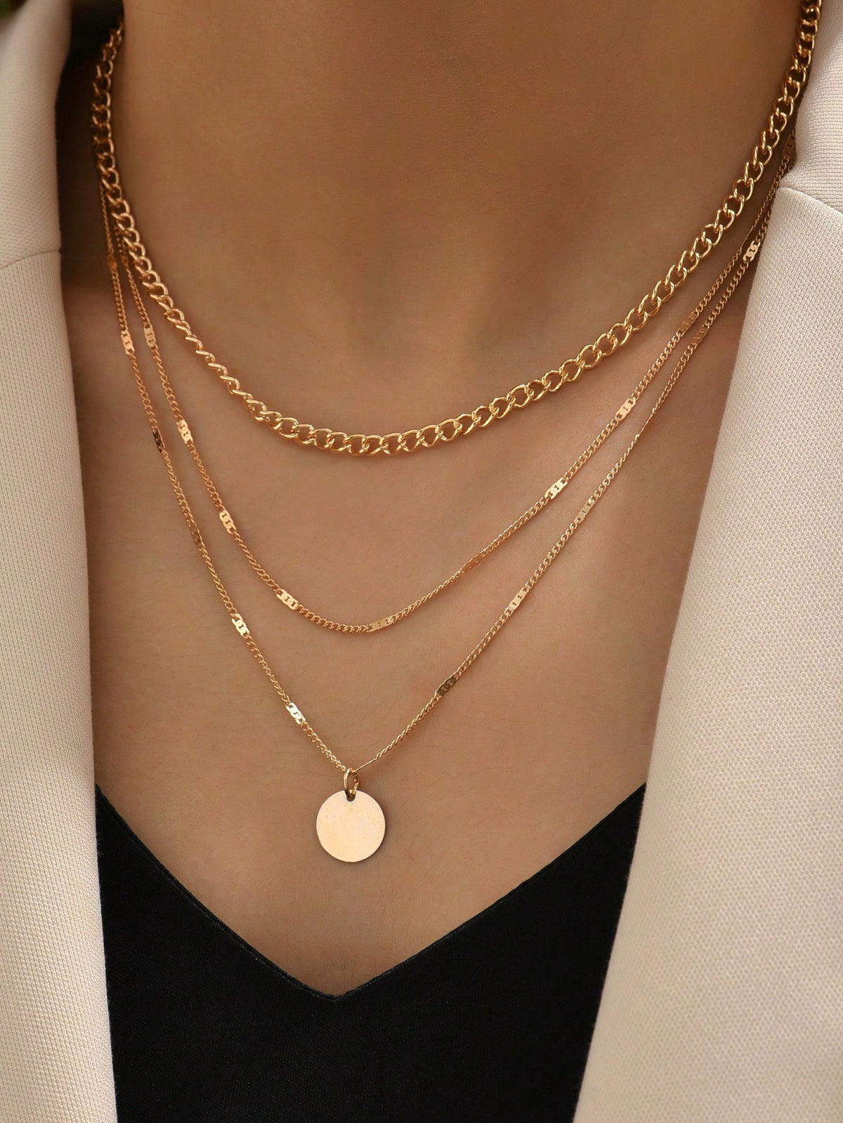 1pc Fashion Love Multi-Layer Necklace