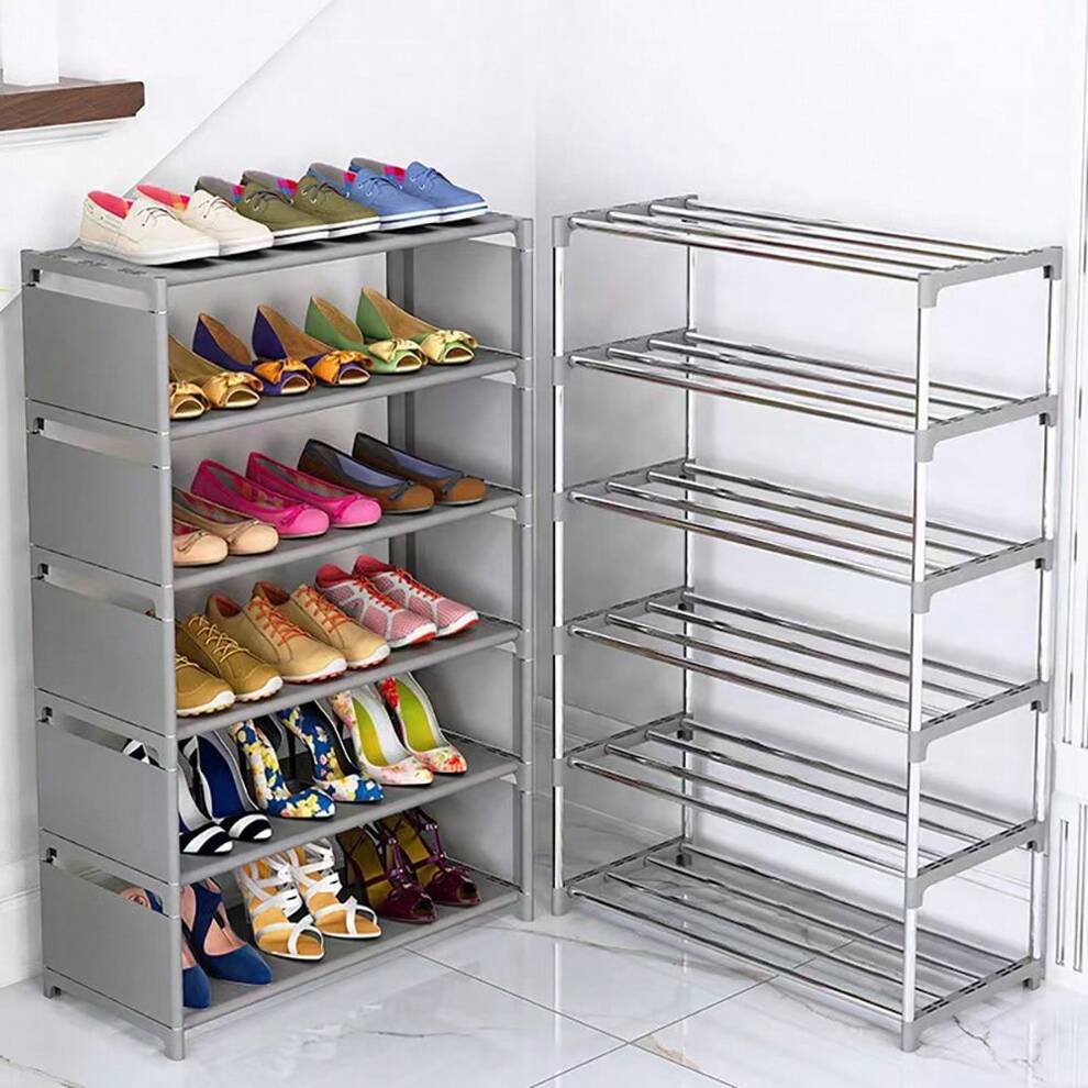 1PC 6 Layer Simple Assembled Shoe Rack Household Shoes Storage Organizer Shelf,Enterdoor Floor Stand Shoe Storage Cabinet