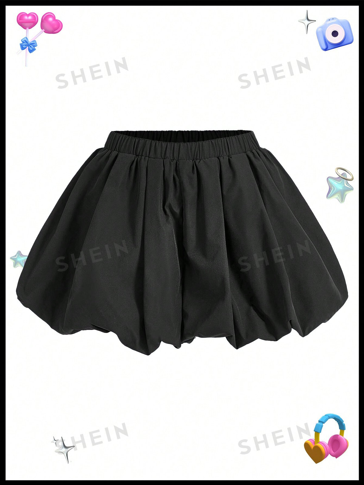 SHEINNeu Summer Sweet Solid Color Bud Shorts