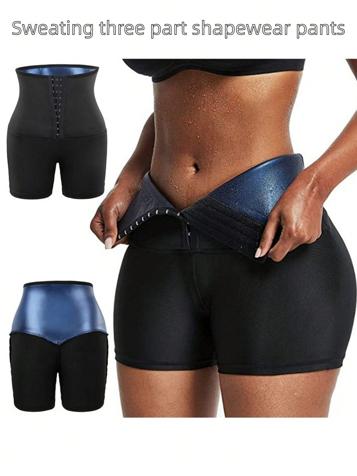 Sports Outdoor 1pc Women High Waist Sweat Body Sculpting Half-Coated Sweat Leggings, 2024 Summer New Item