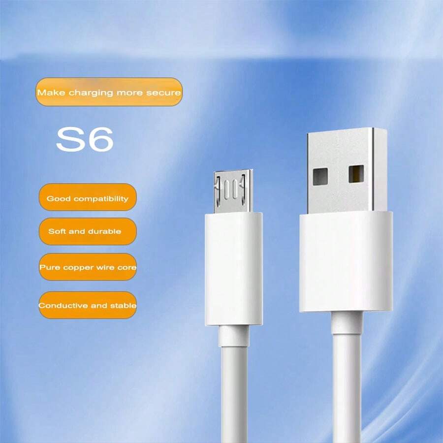 Micro USB Cable, Fast Charging Android Charger TPE Cable Compatible With Samsung Galaxy S7 S6 Edge J7 S5 Note 5 4 G4 K40 K20 MP3 Nokia Quick Data Cord